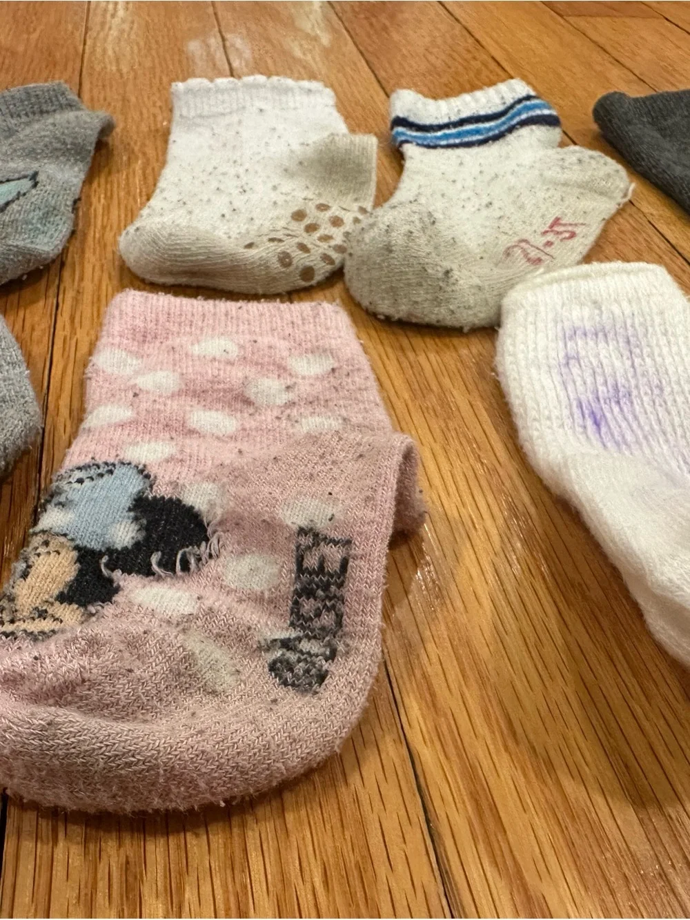 Lot of 20 Mismatched Kids Mixed Non-Slip Socks - Artsy Assortment Upcycle Reus